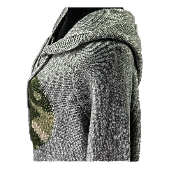 Torrid Grey Argyle Hoodie Size 1X Camo Lace Up Pullover Lightweight Athleisure - Picture 8 of 16